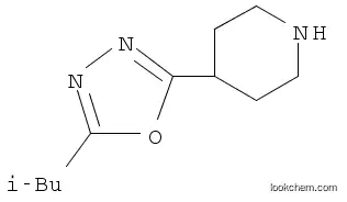 Molecular Structure of 1082855-56-8 (4-(5-Isobutyl-[1,3,4]oxadiazol-2-yl)-piperidine)